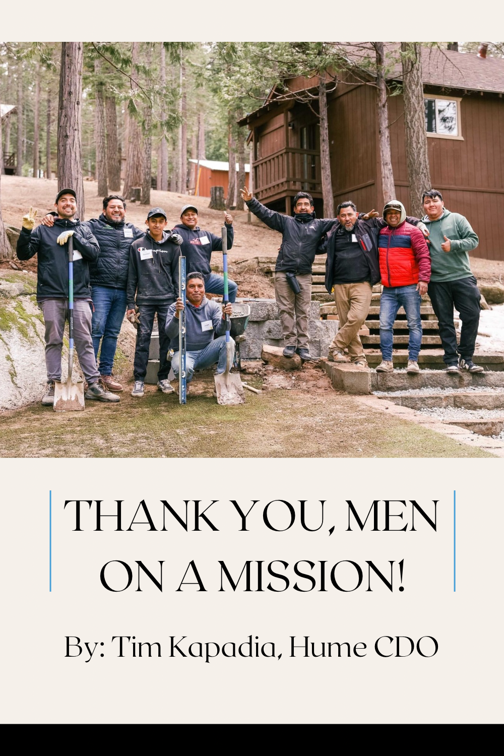 Thank You, Men on a Mission!