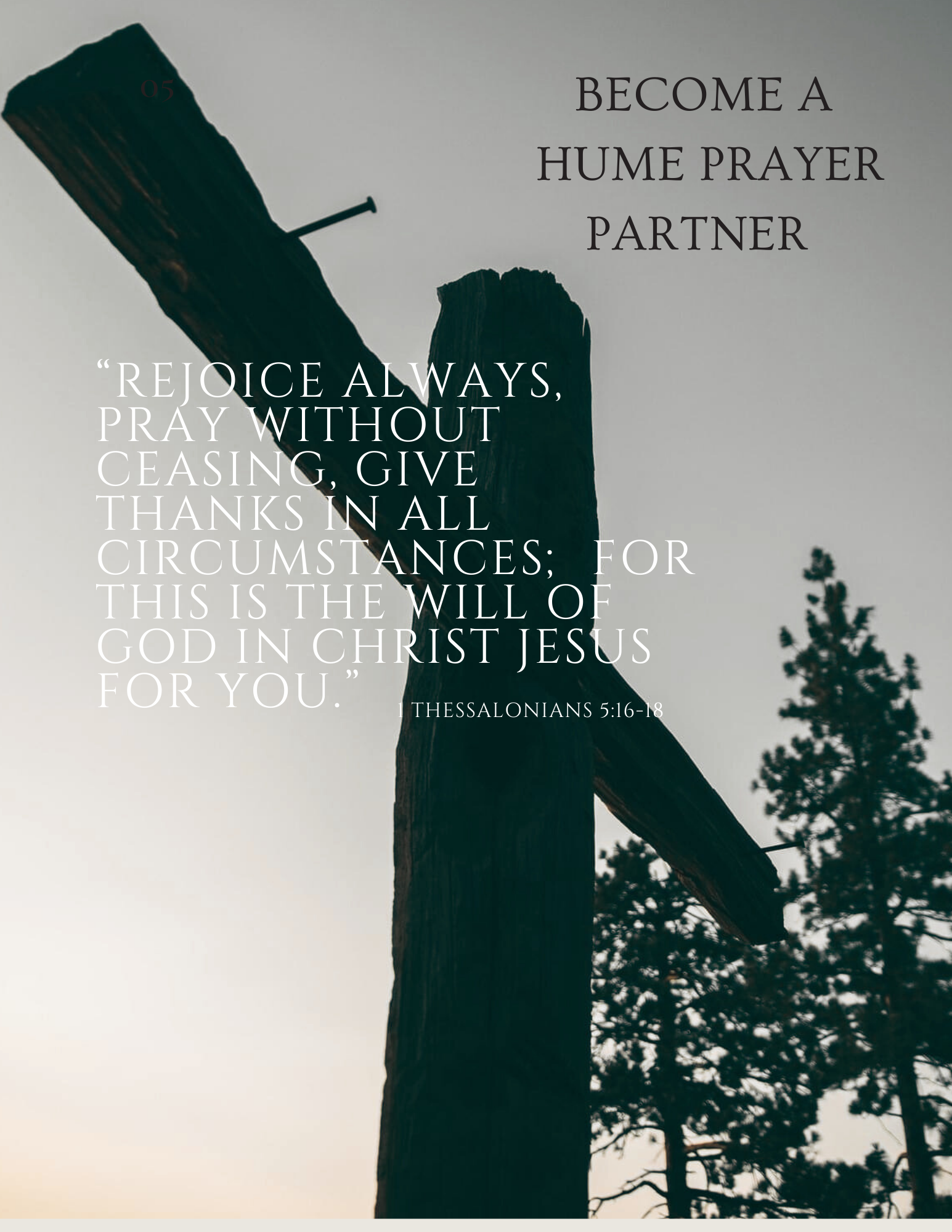 Join Us as a Hume Prayer Partner!