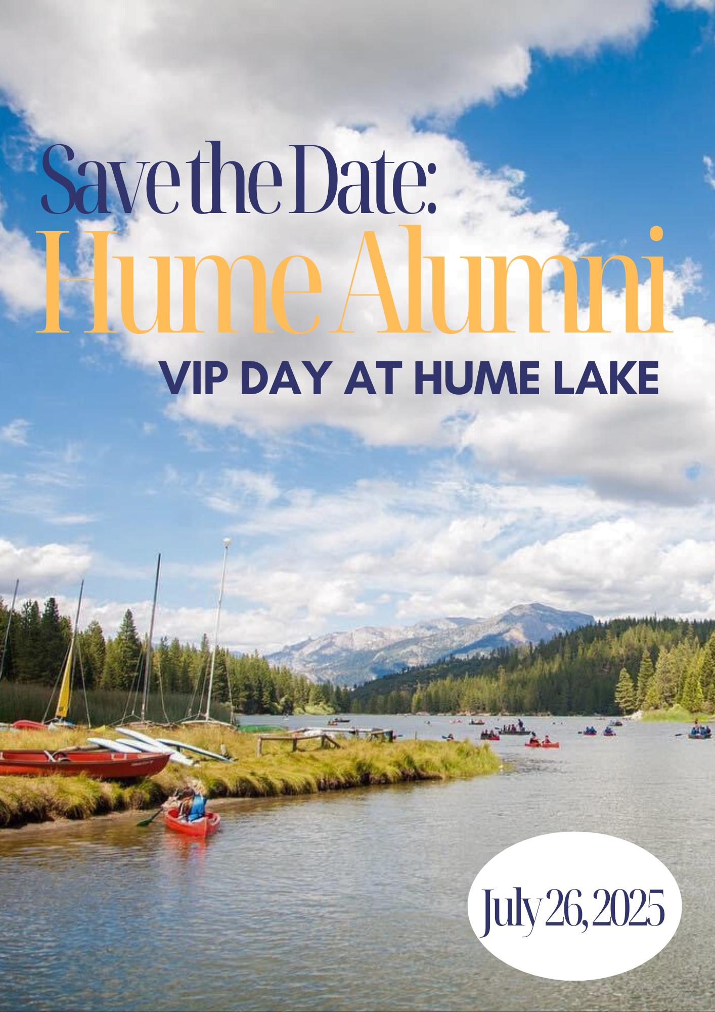 Hume Alumni VIP Day at the Lake: Save the date — Saturday, July 26th!